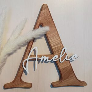 Buchstaben aus Eiche oder Akazie für Ihre Zimmertüren