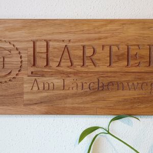 Hausschild aus Eiche