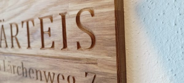 Hausschild aus Eiche – Bild 2