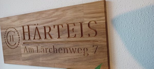 Hausschild aus Eiche – Bild 4